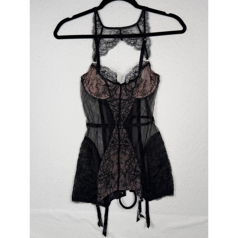 Victoria's Secret Vintage-inspired Merry Widower Corset Y2K Garter Womens 32B